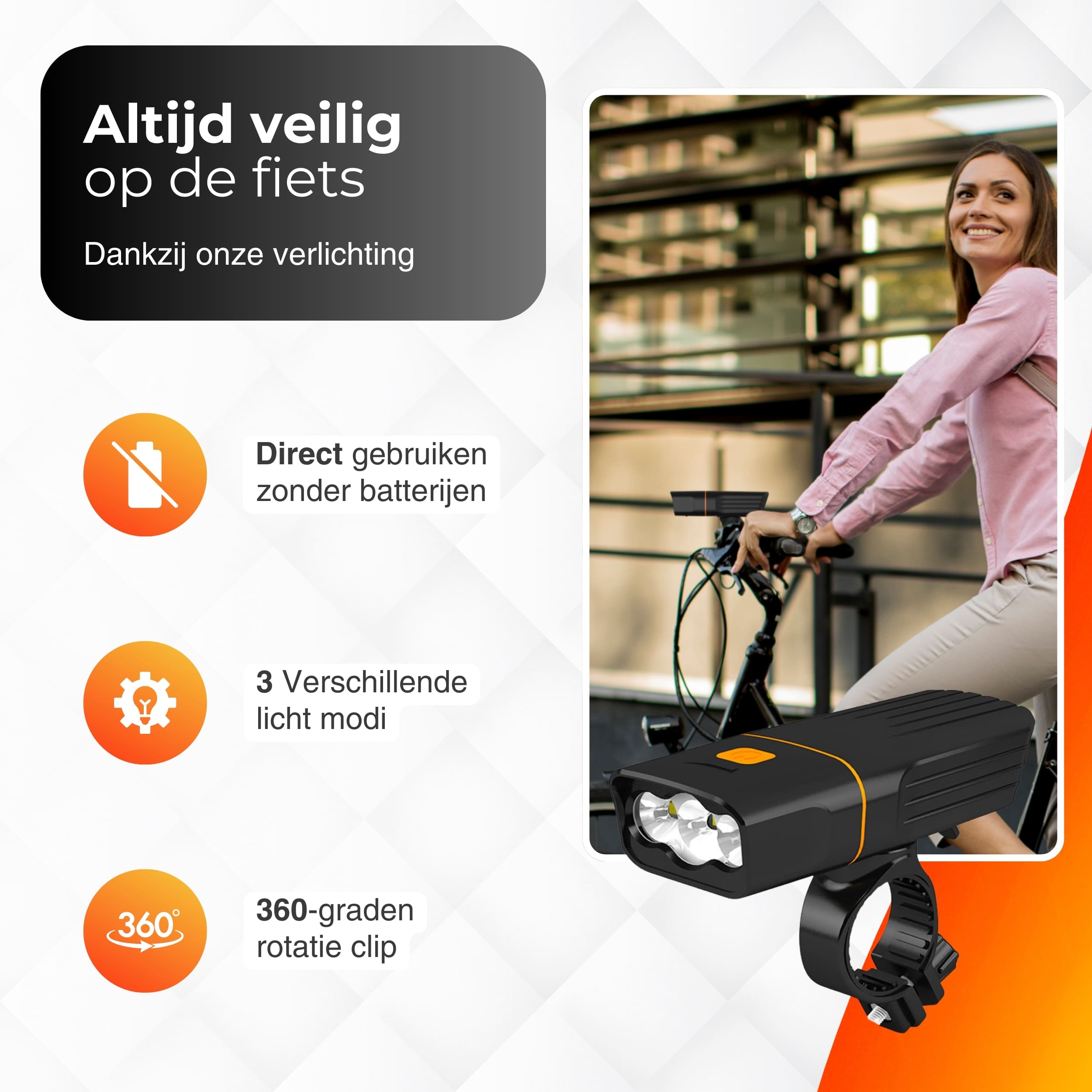 LED Fietsverlichting Set - USB Oplaadbaar - Fietslicht Voorlicht en Achterlicht