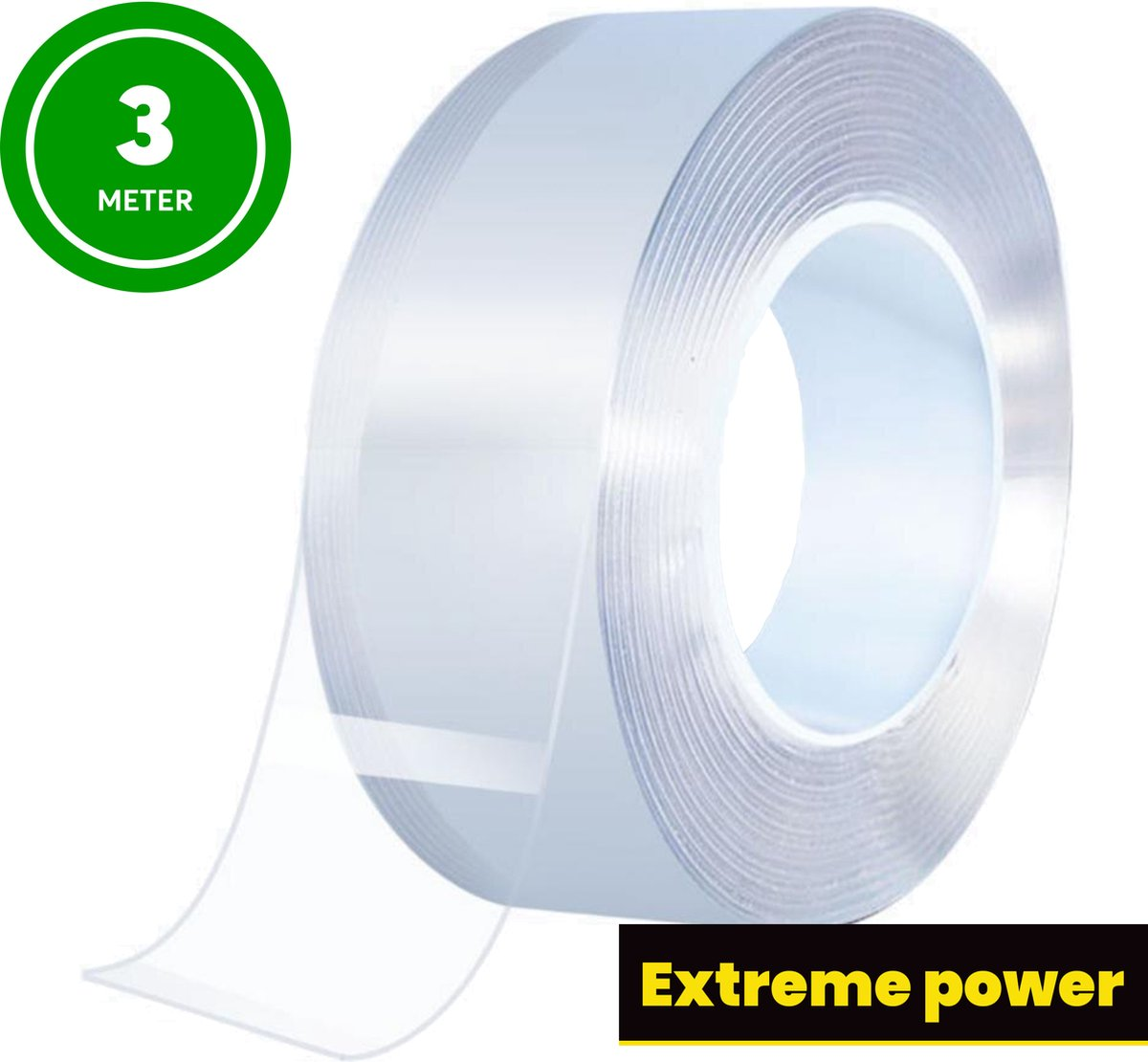 Dubbelzijdig Nano Tape – Ophangen Zonder Boren – Transparant