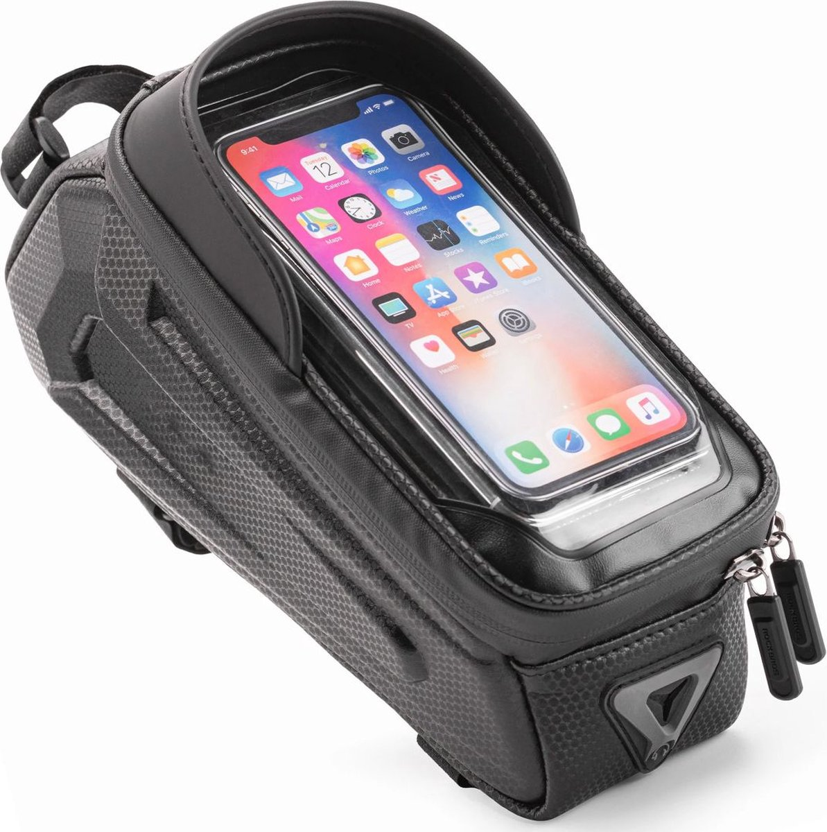 Frametas Fiets Waterdicht – Telefoonhouder fiets – Zwart