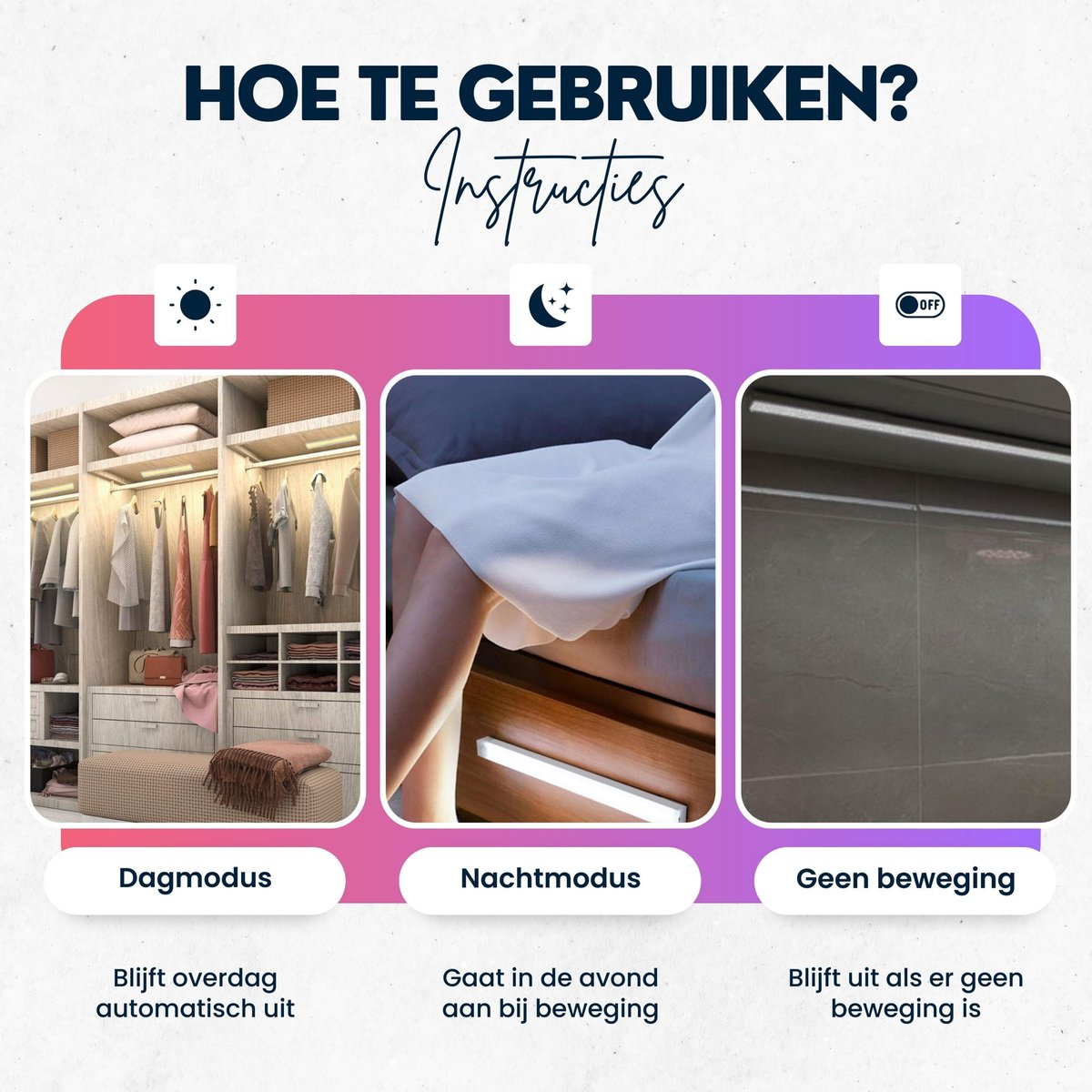 Keukenverlichting Onderbouw Led - met Bewegingssensor – USB Oplaadbaar