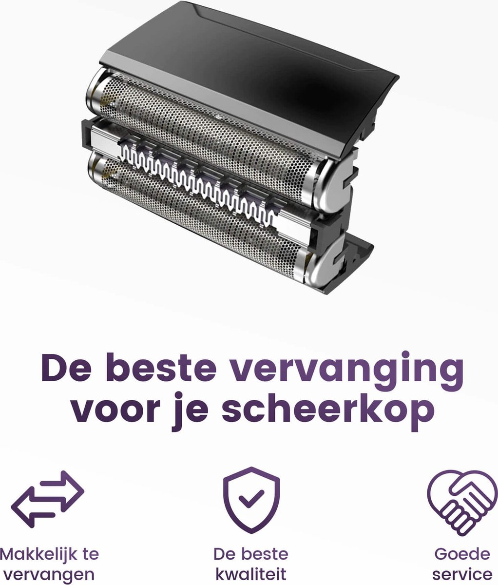Scheerkop geschikt voor Braun series 5 52b - Zwart