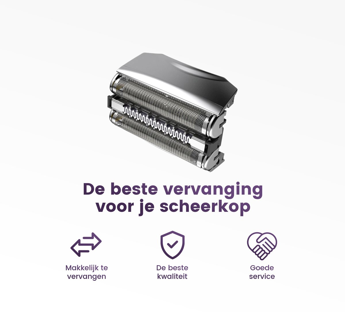 Scheerkop geschikt voor Braun serie 7 70s - Zilver