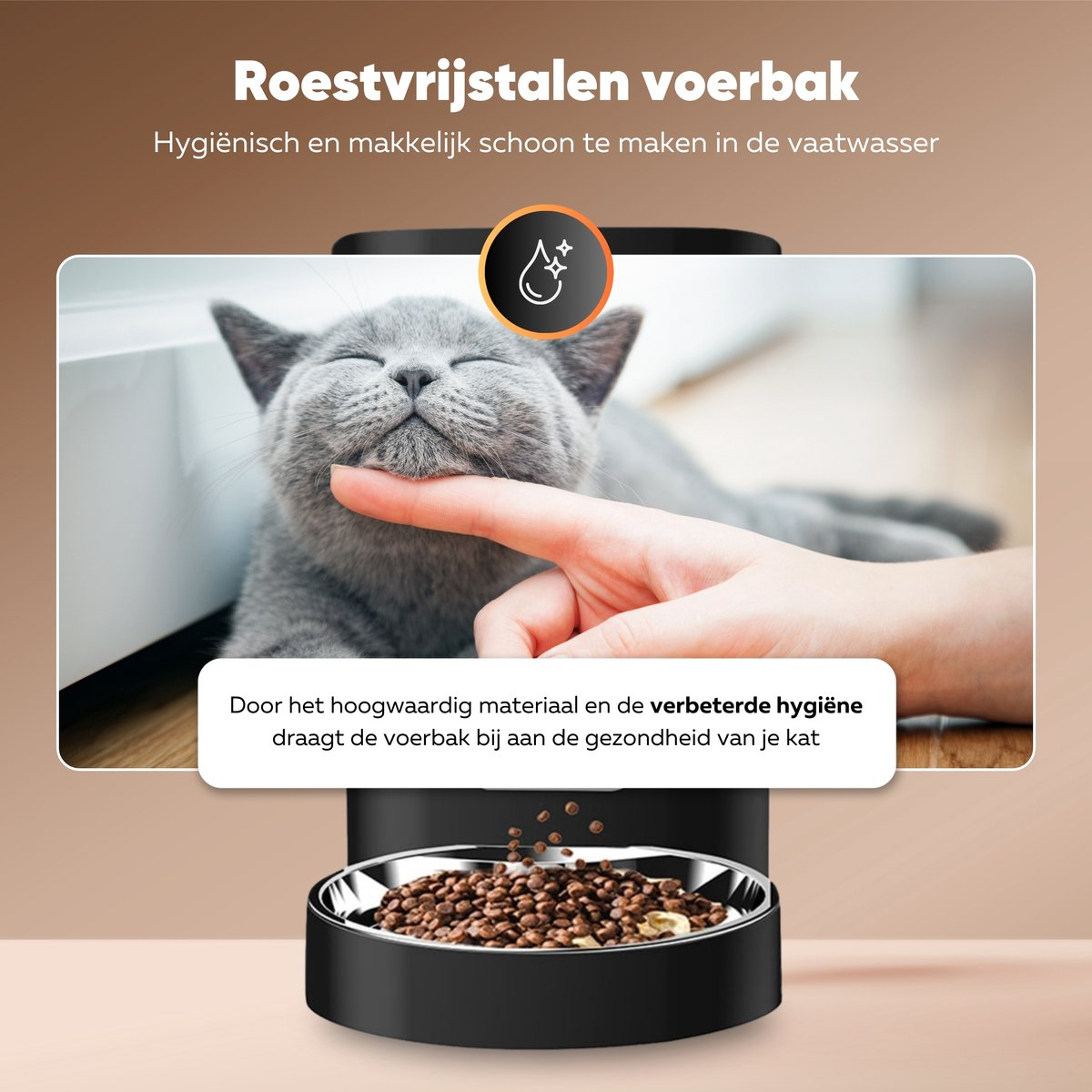 Automatische Voerbak Kat en Hond – Camera en Audio – 4L