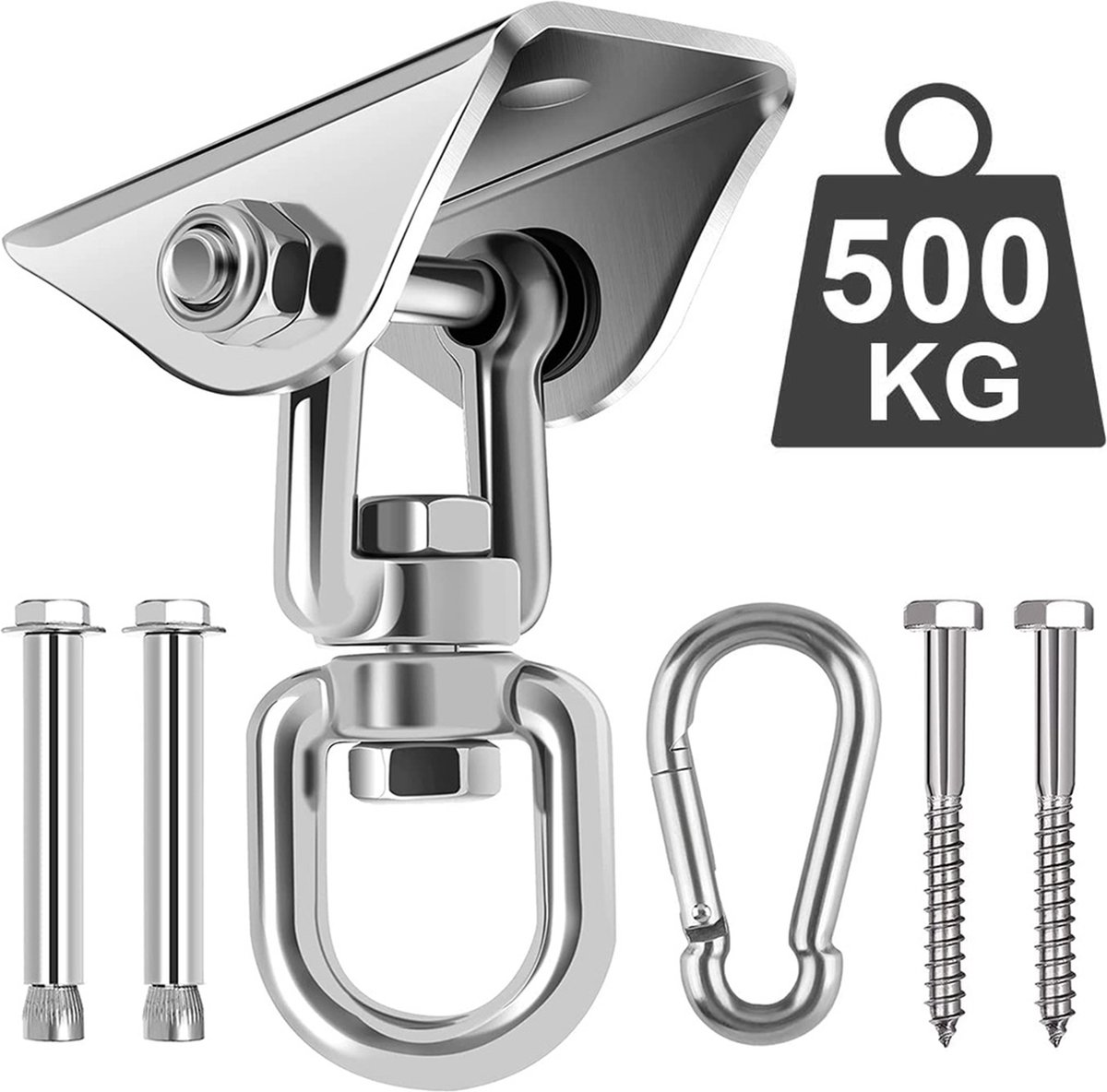 Plafondhaak Ophangsysteem - Ophanghaak - RVS - 500kg - Zilver