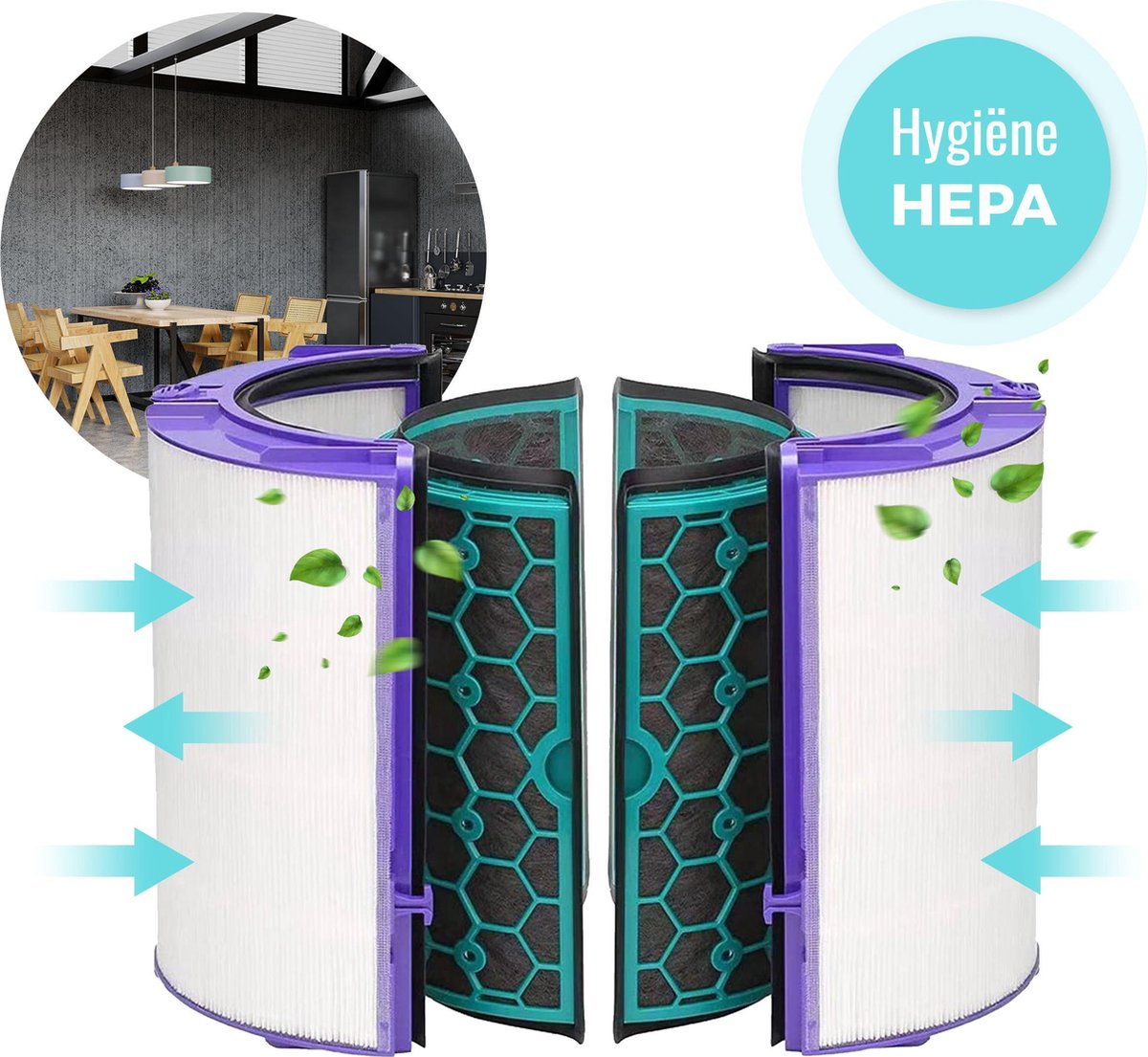 HEPA Filter geschikt voor Dyson HP04, TP04 en DP04 – Luchtzuiveringsfilter