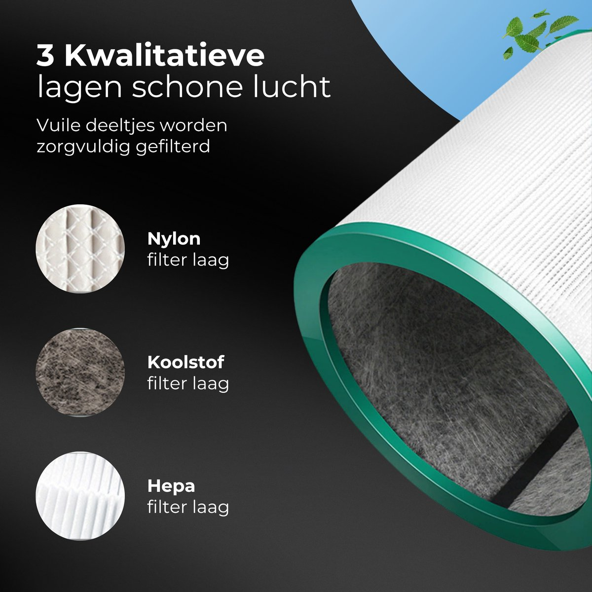 HEPA Filter Geschikt voor Dyson Pure Cool en Pure Cool Link en Pure Cool Me AM11, TP00, TP02, TP03, BP01