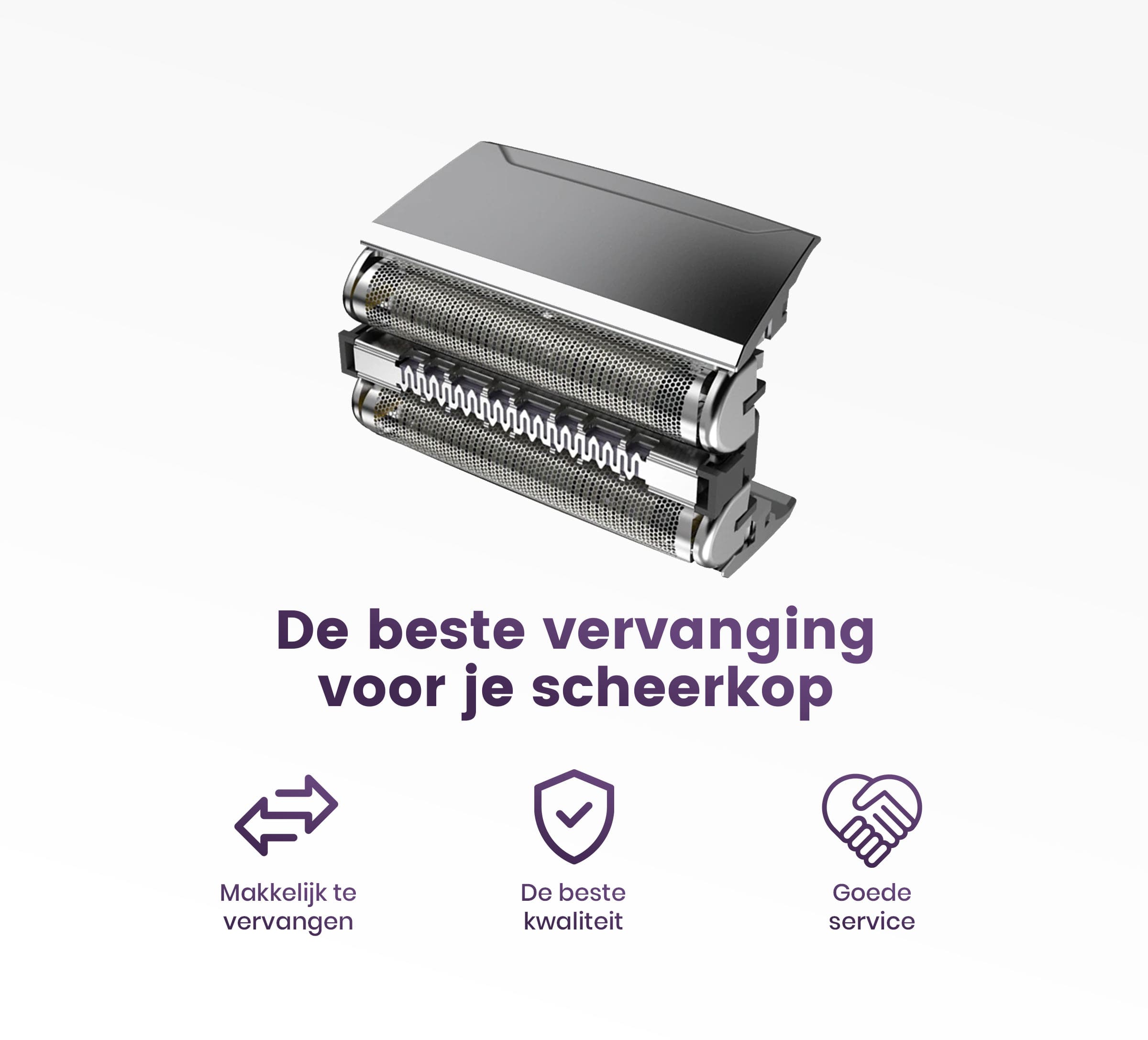 Scheerkop geschikt voor Braun serie 5 52s - Zilver